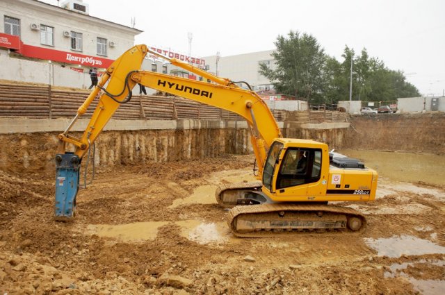 Excavation works with Hyundai